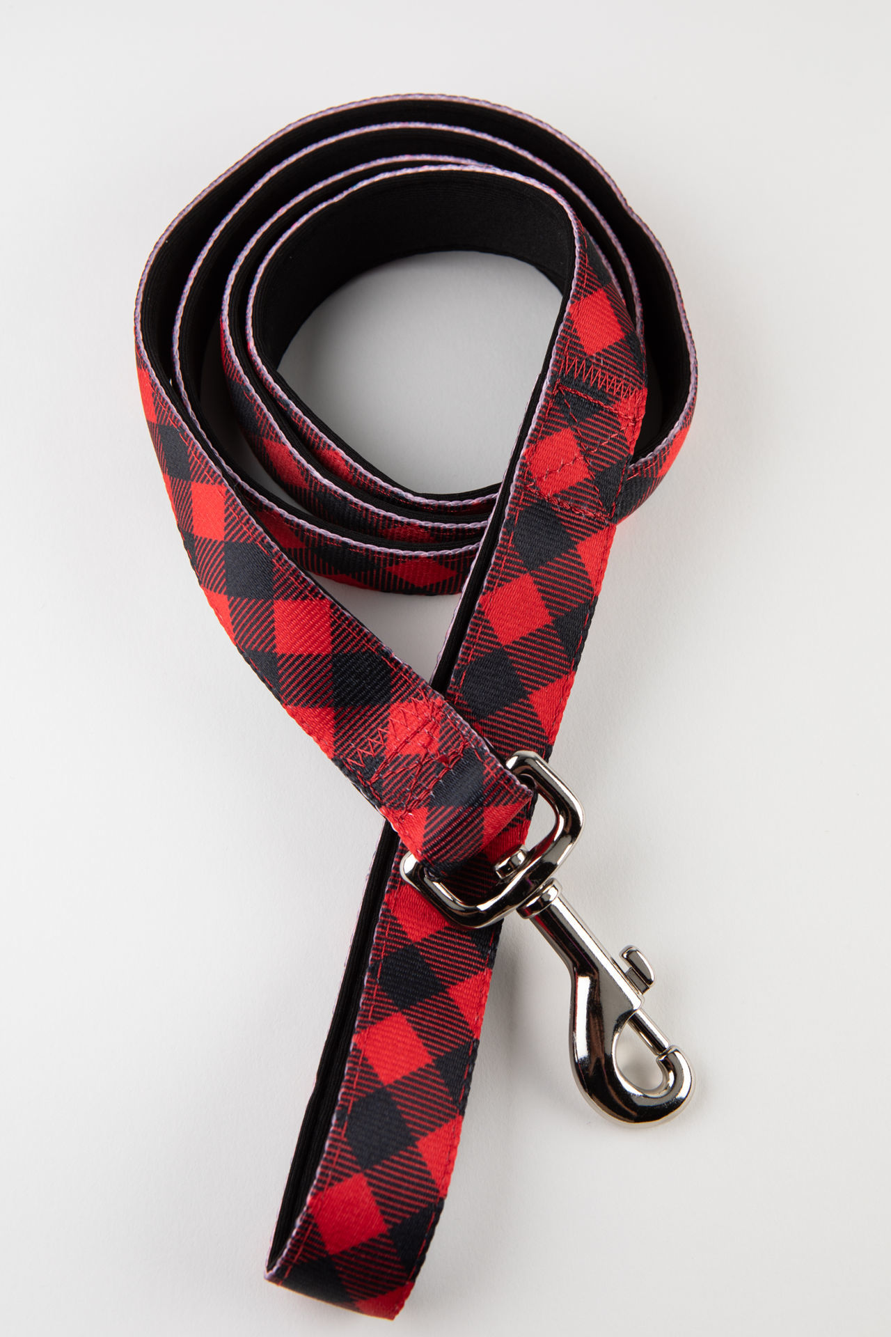 Picture of Leash 1" X 5' - Buffalo  Check Red/Black
