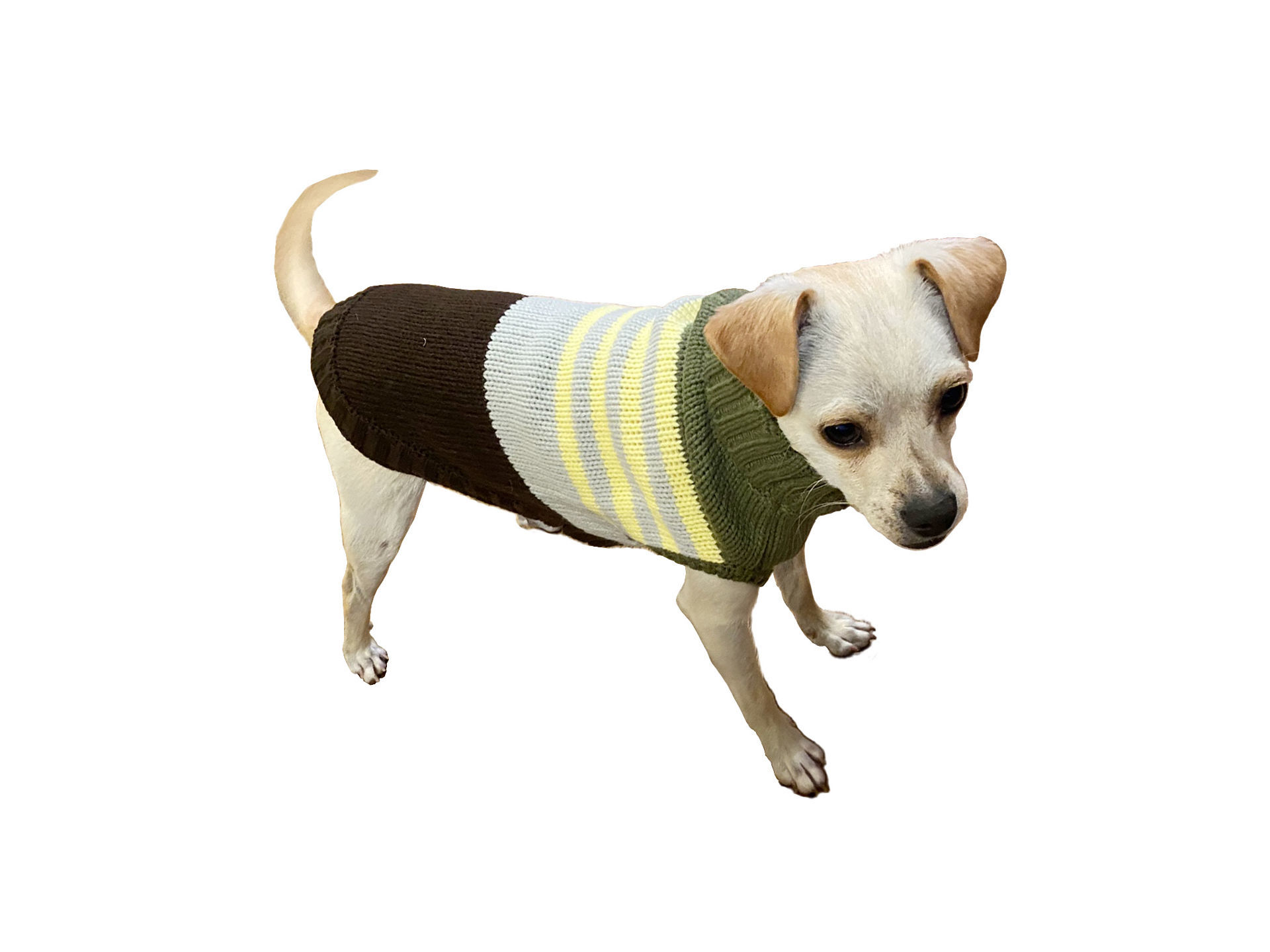 Picture of Color Block Sweater - Green/Brown