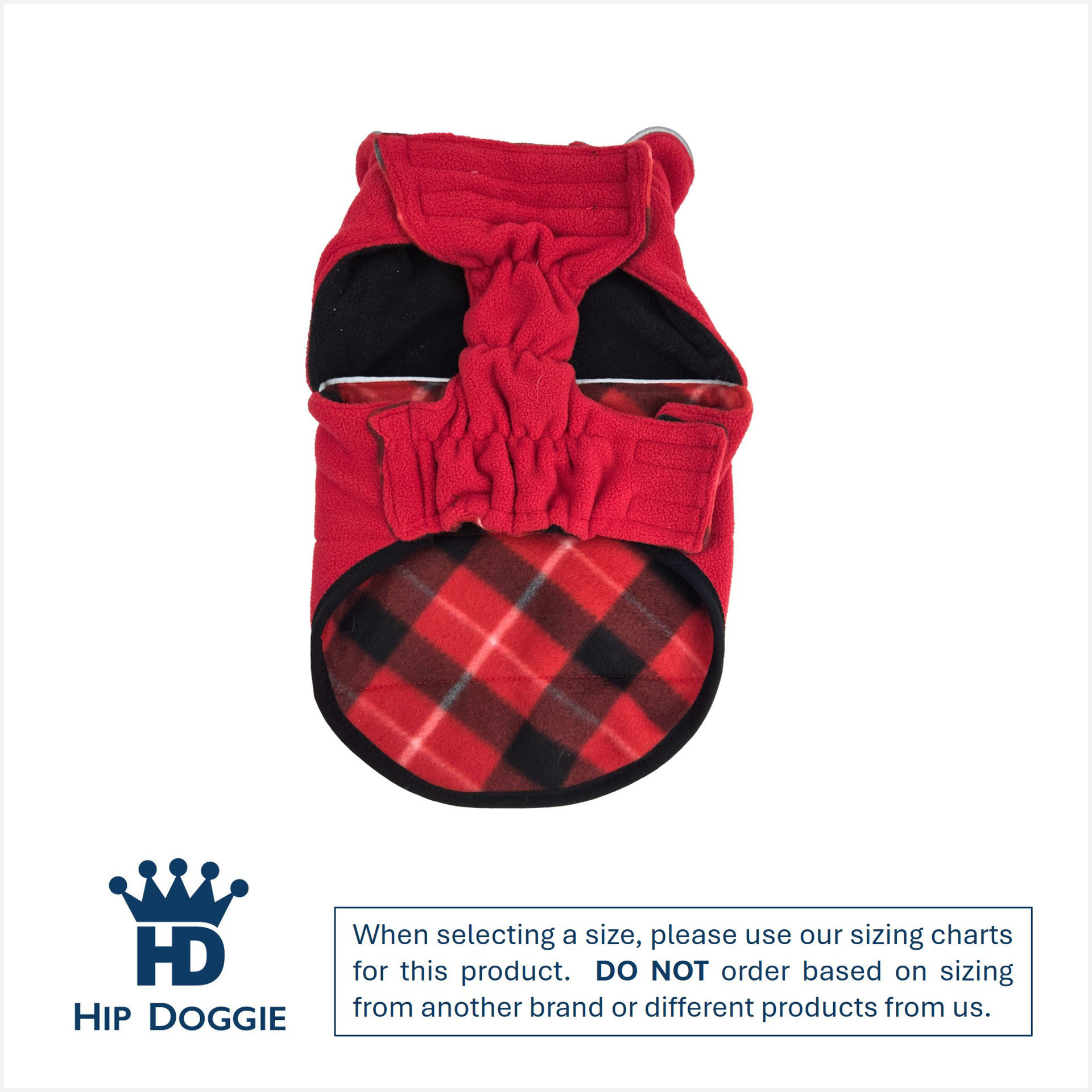 Picture of Reversible Fleece Coat - Red Plaid