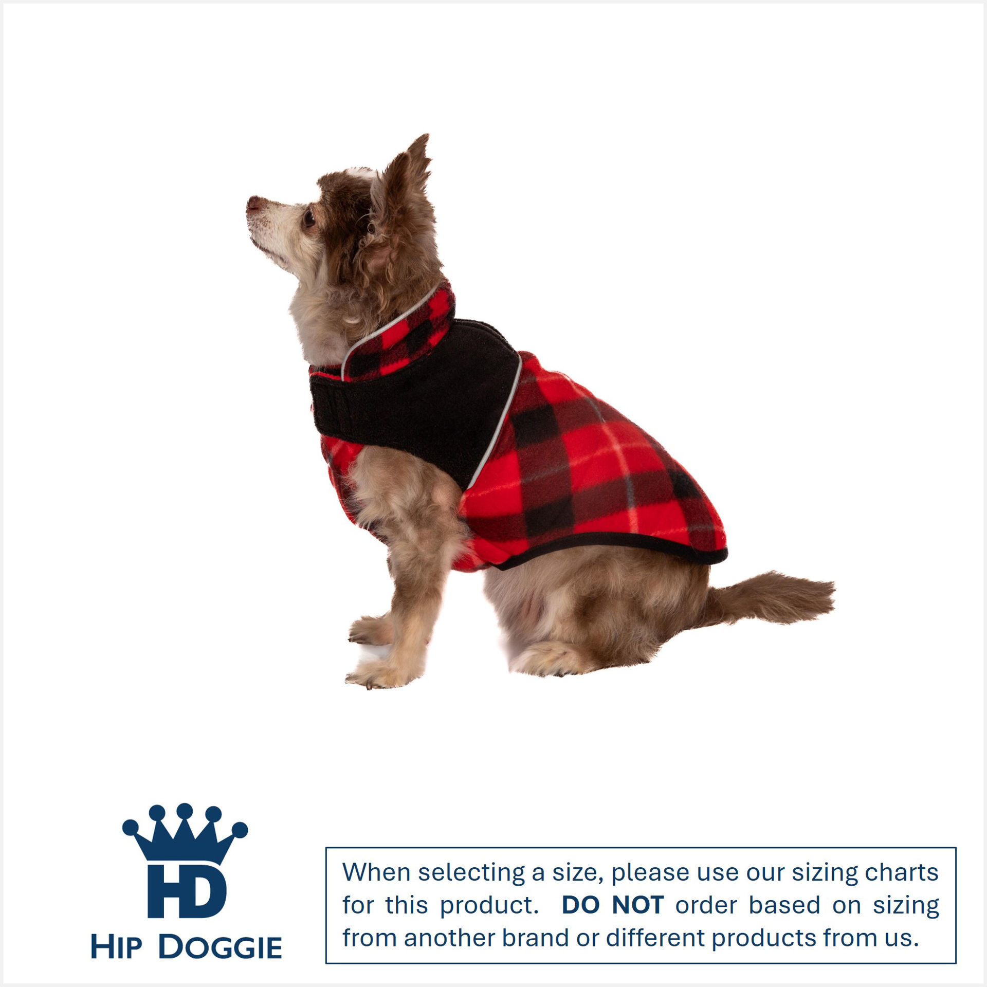 Picture of Reversible Fleece Coat - Red Plaid