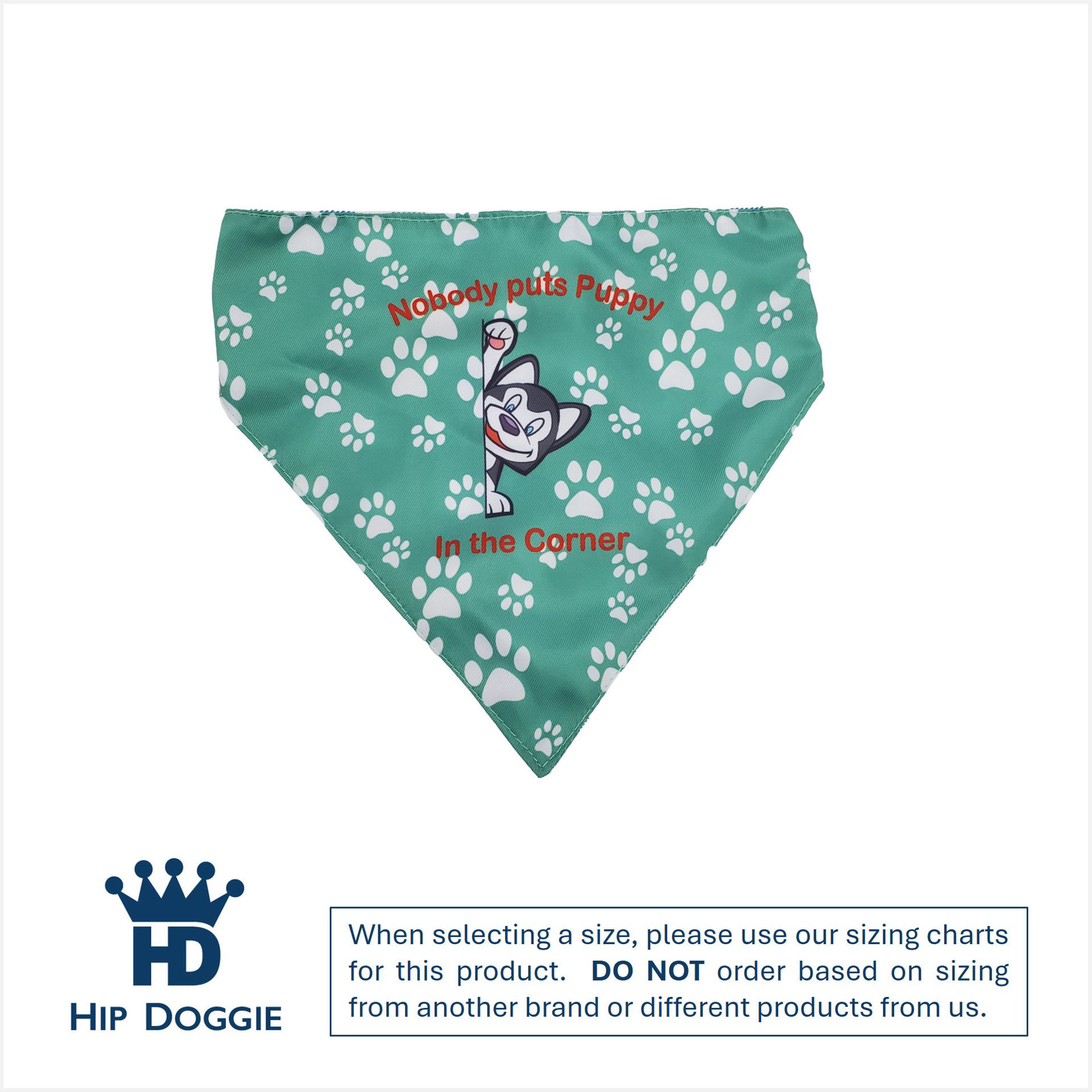 Picture of Two Sided Bandana - Nobody puts Puppy in the Corner
